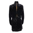Zara fekete kasmírmintás női alkalmi egészruha