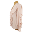Kép 2/2 - Zara púderszínű fodros muszlin női blúz