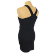 Mango fekete hímzett női miniruha
