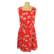 Kép 1/2 - Only piros virágmintás női egészruha