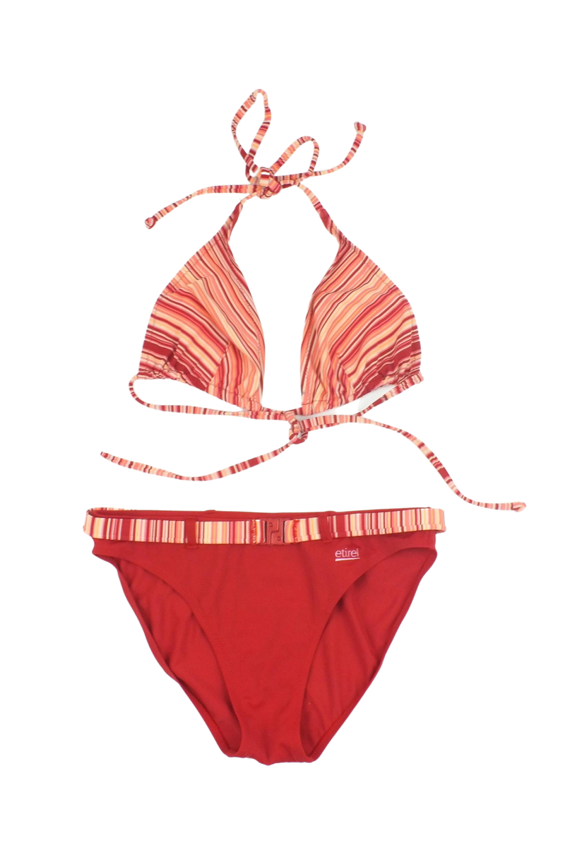 Etirel piros csíkos női bikini
