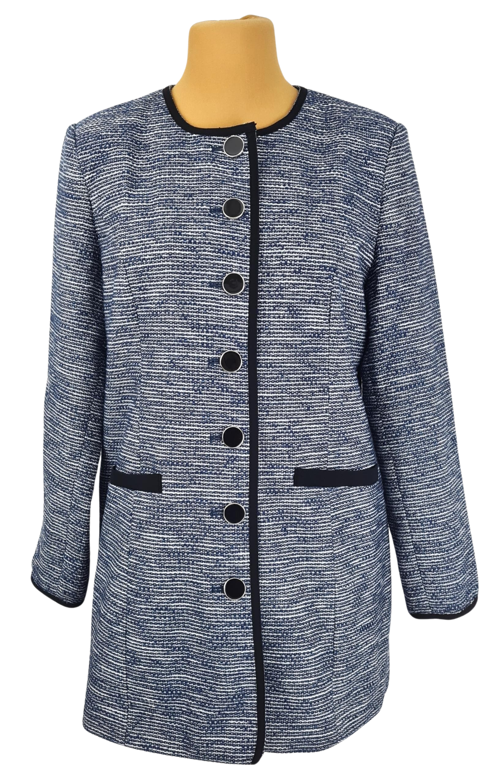 Dannimac kék-fehér női alkalmi kabát